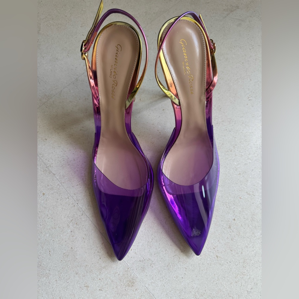 Gianvito Rossi Purple and Pink Heels